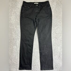 Levi's Jeans Mens 31 x 34 505 Straight Black Denim Silver Tab Classic Party